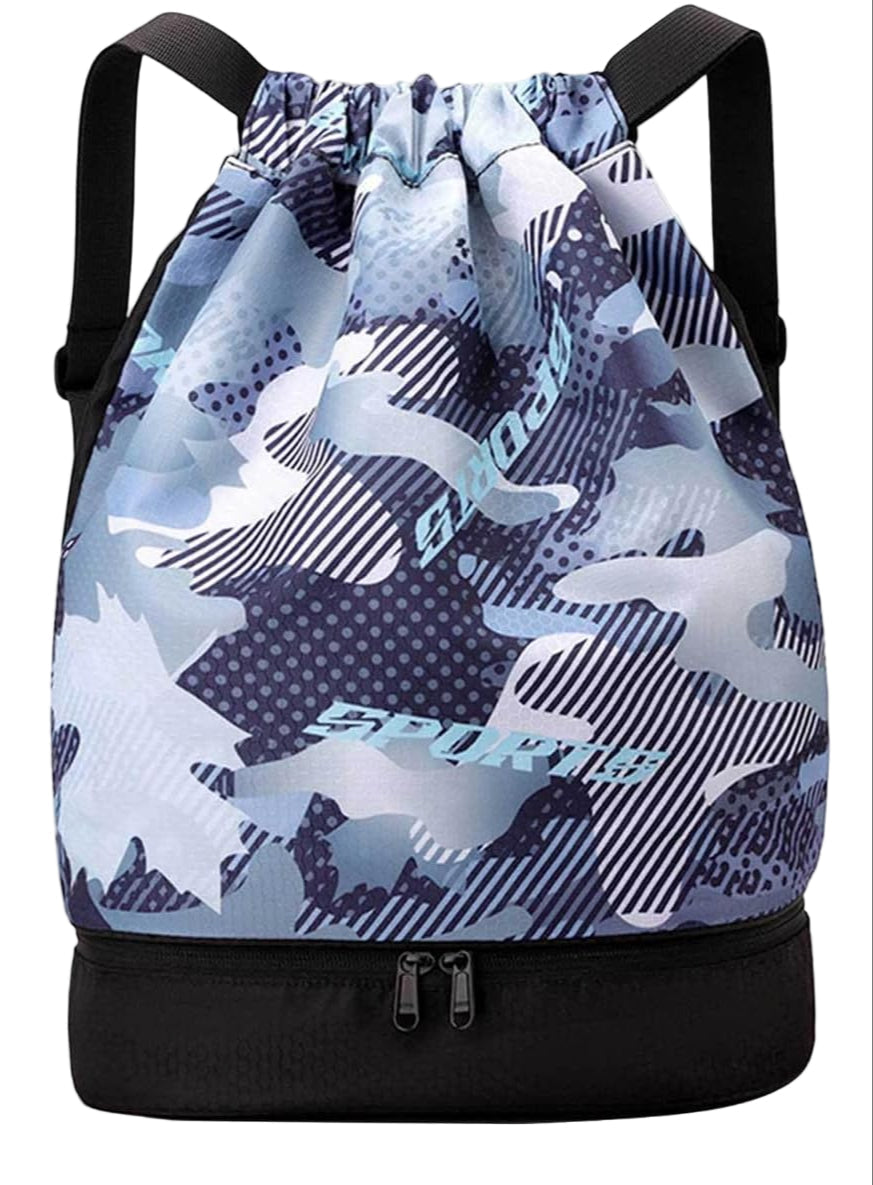 Unisex Sports Duffel Bag with Shoe Compartment