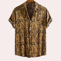 Unisex Tiger Print Shirt – Stylish Button-Up for Summer