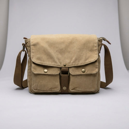 Unisex Vintage Crossbody Bag - Compact & Durable