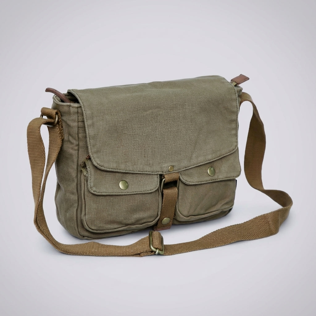 Unisex Vintage Crossbody Bag - Compact & Durable