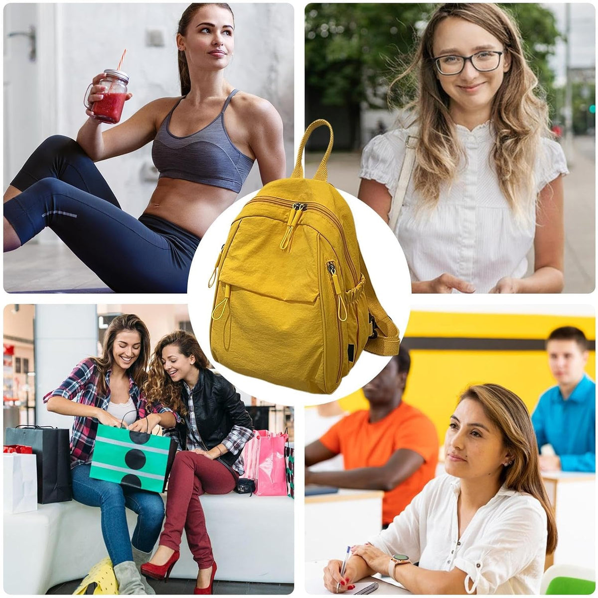 Unisex Waterproof Casual Backpack with Multiple Pockets