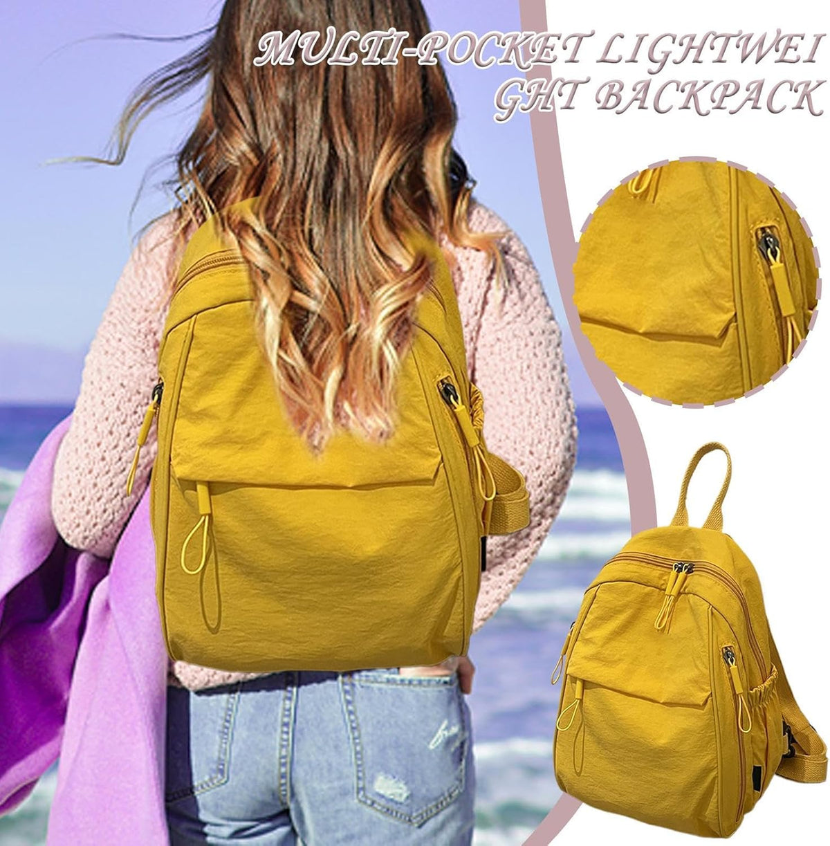 Unisex Waterproof Casual Backpack with Multiple Pockets