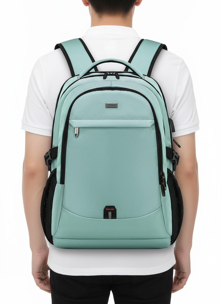 Unisex Waterproof Laptop Backpack with USB Charging