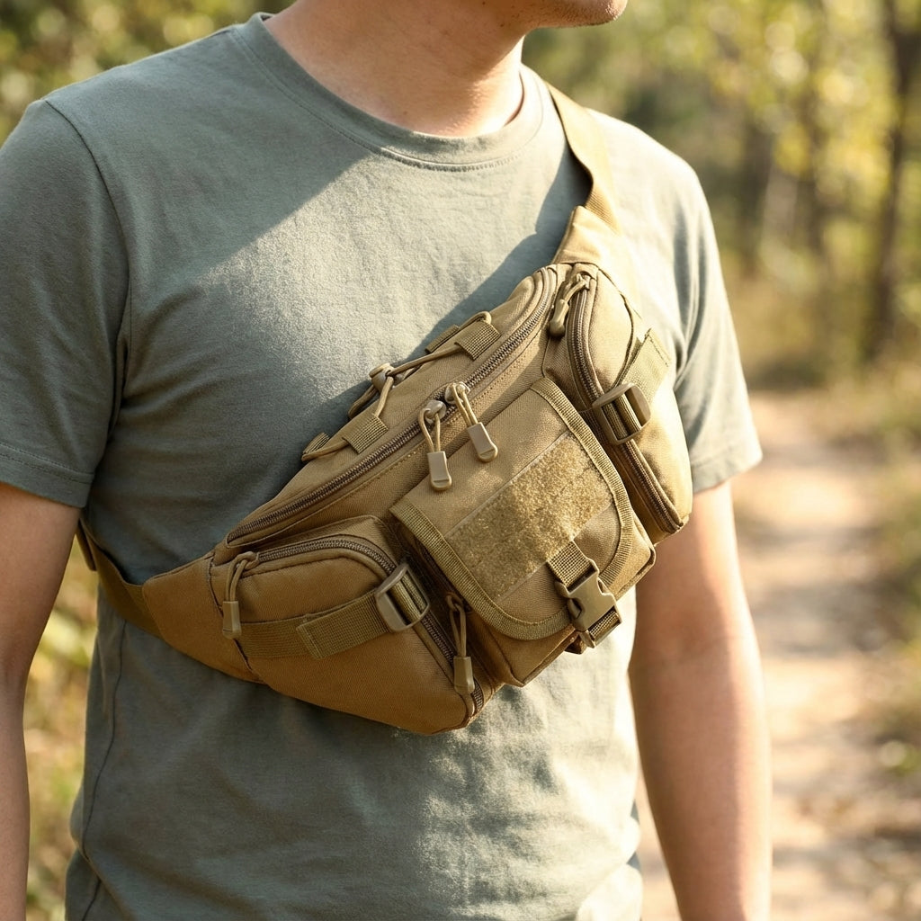 Unisex Waterproof Tactical Waist Bag - Secure and Organized