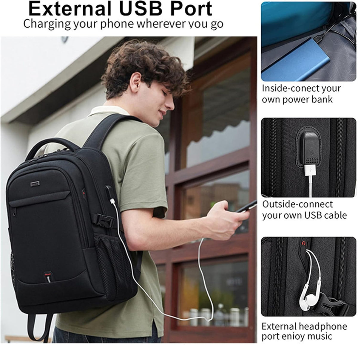Unisex Waterproof Travel and Laptop Backpack with Smart Organization