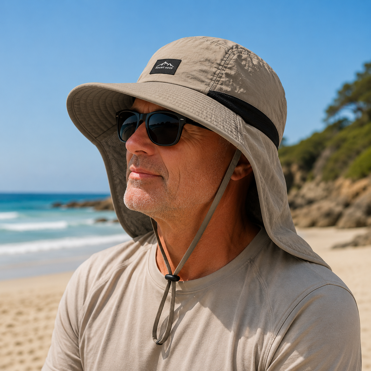 UPF 50 Sun Protection Hat with Neck Flap