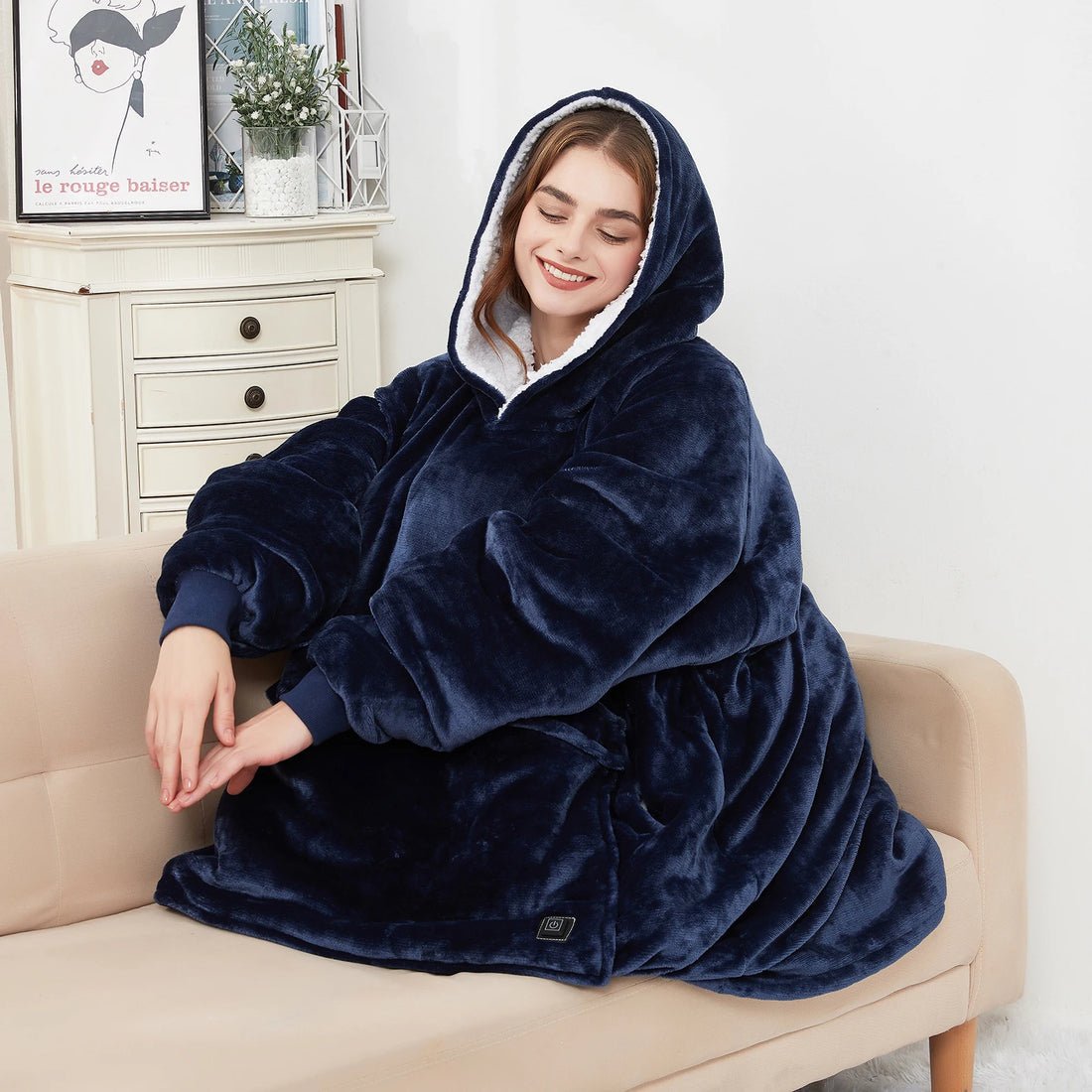 USB Heated Wearable Blanket Hoodie