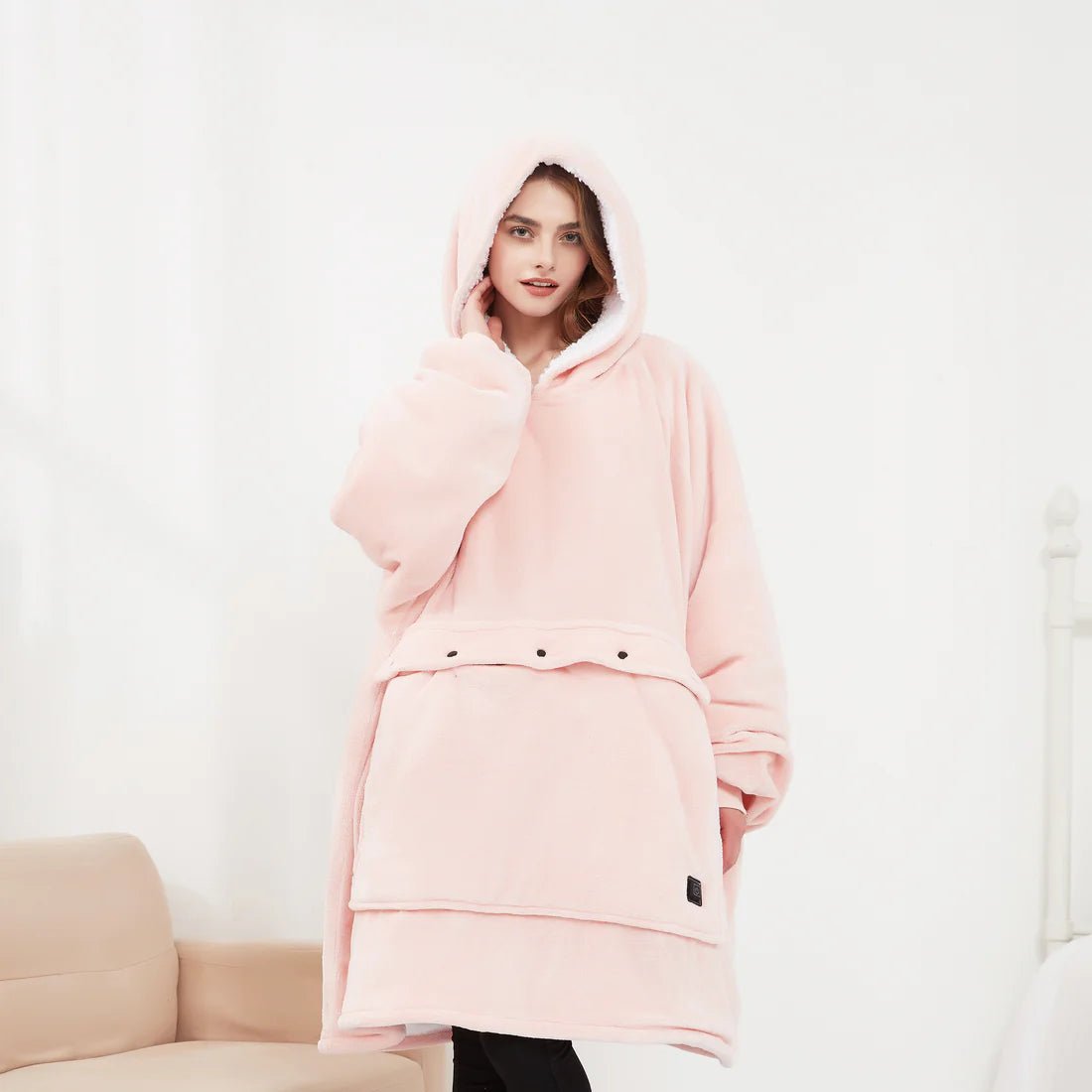 USB Heated Wearable Blanket Hoodie