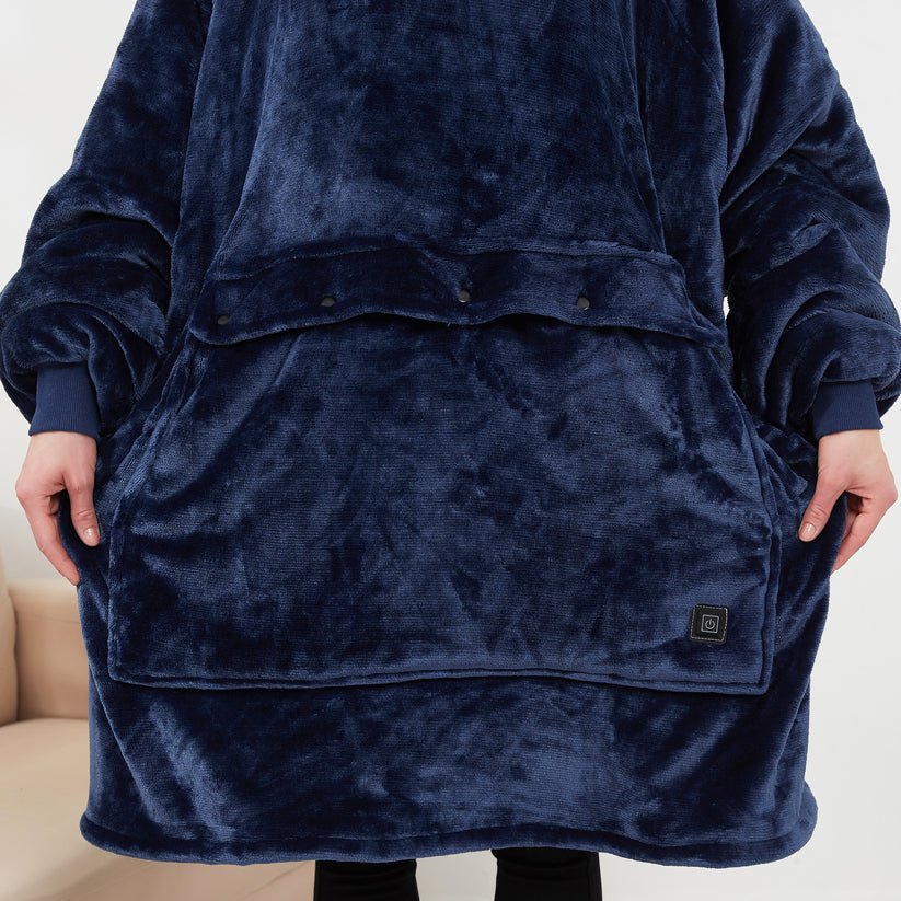 USB Heated Wearable Blanket Hoodie