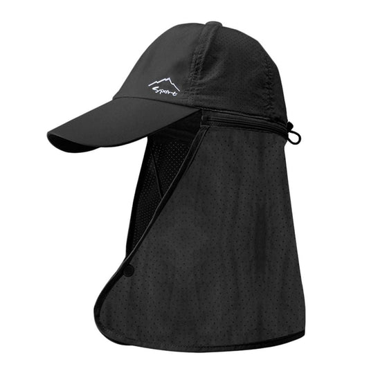 UV-Protective Trucker Cap with Neck Flap for Outdoor Adventures