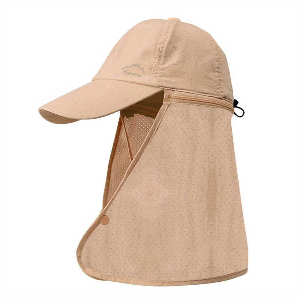 UV-Protective Trucker Cap with Neck Flap for Outdoor Adventures