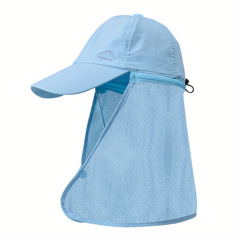 UV-Protective Trucker Cap with Neck Flap for Outdoor Adventures
