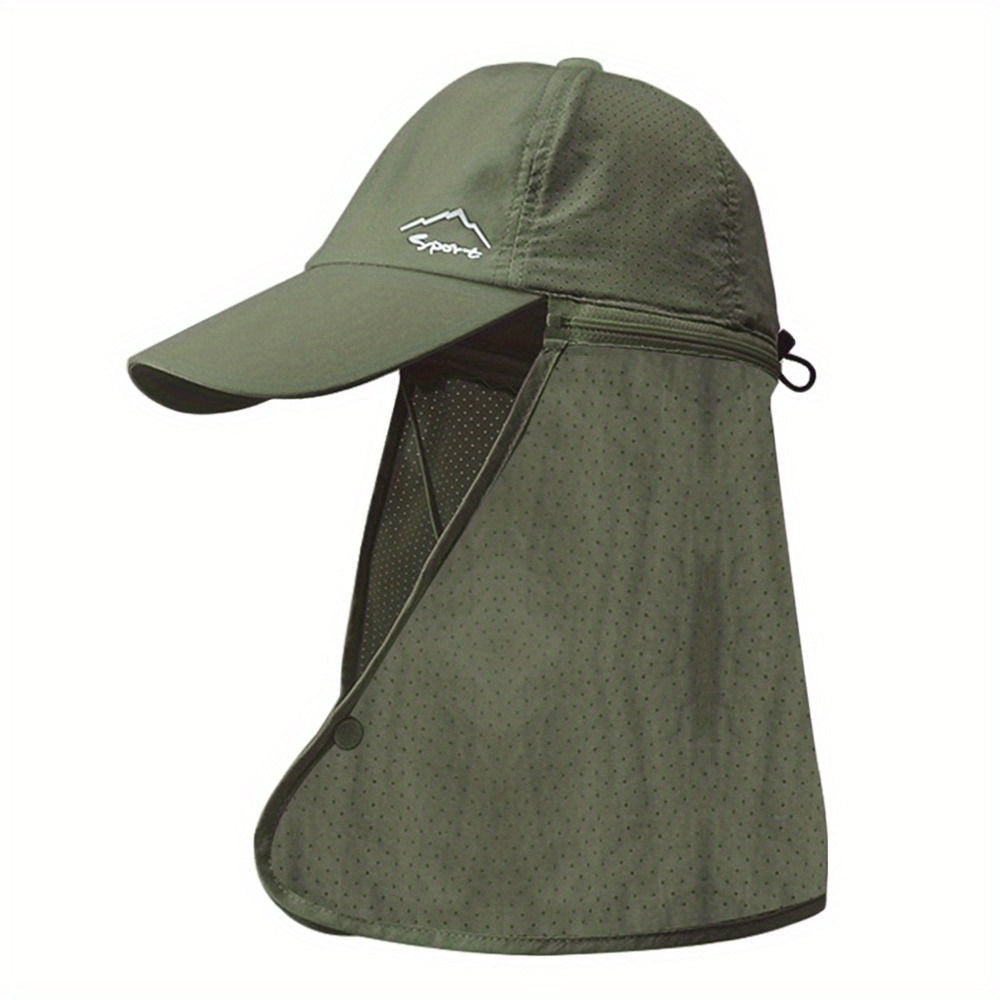UV-Protective Trucker Cap with Neck Flap for Outdoor Adventures