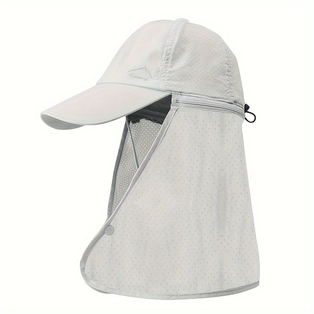 UV-Protective Trucker Cap with Neck Flap for Outdoor Adventures