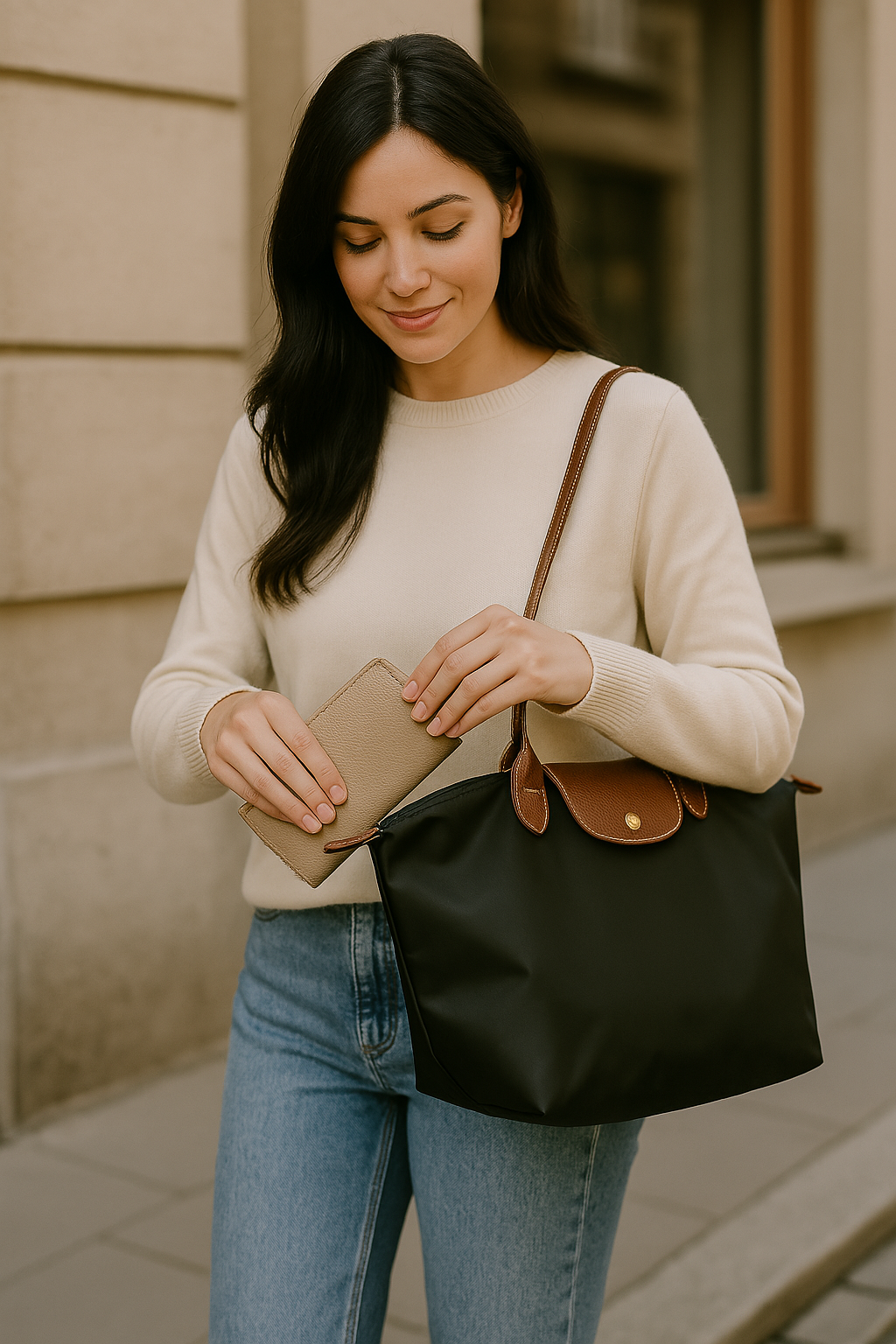 Versatile Handbag with Elegant Finish