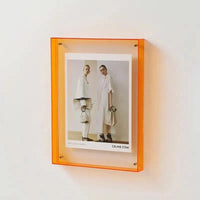 Vibrant Acrylic Photo Frame with Transparent Coloured Edges