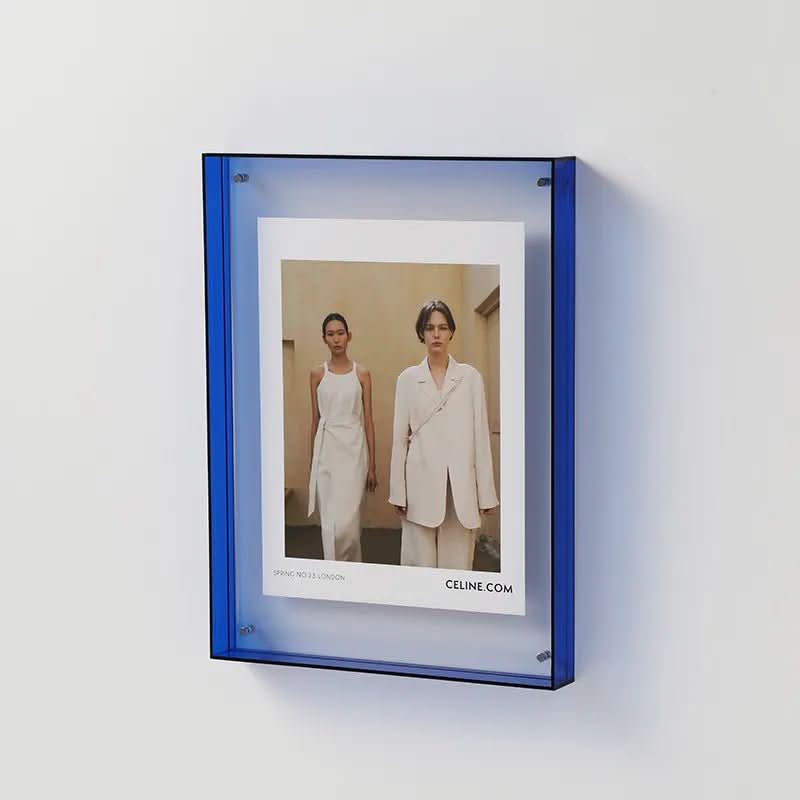 Vibrant Acrylic Photo Frame with Transparent Coloured Edges