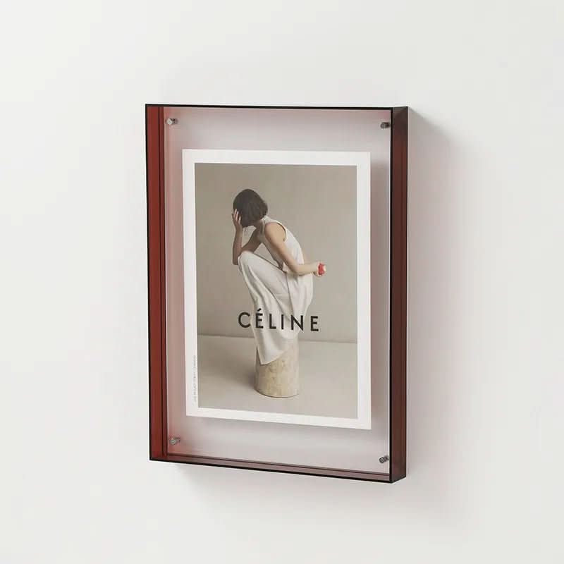Vibrant Acrylic Photo Frame with Transparent Coloured Edges