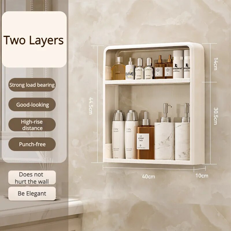 Wall-Mounted Bathroom Organizer Shelf