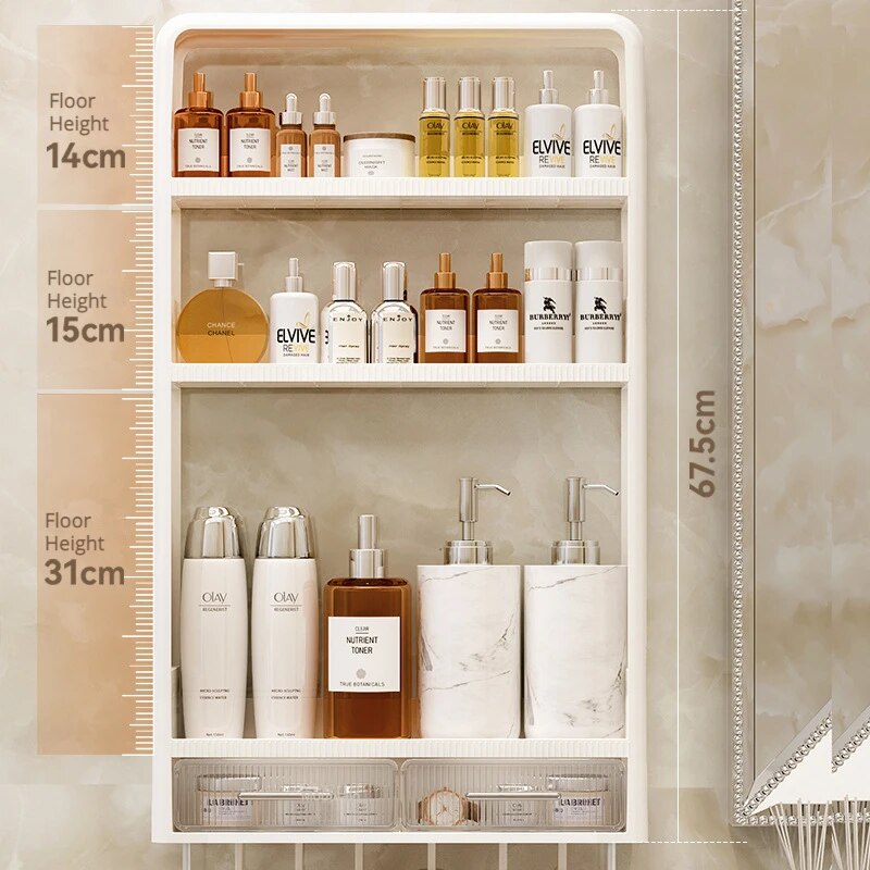 Wall-Mounted Bathroom Organizer Shelf