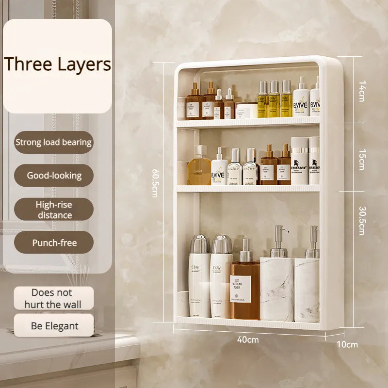 Wall-Mounted Bathroom Organizer Shelf
