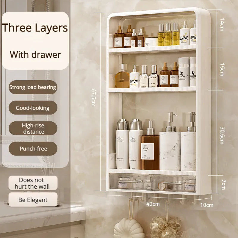 Wall-Mounted Bathroom Organizer Shelf
