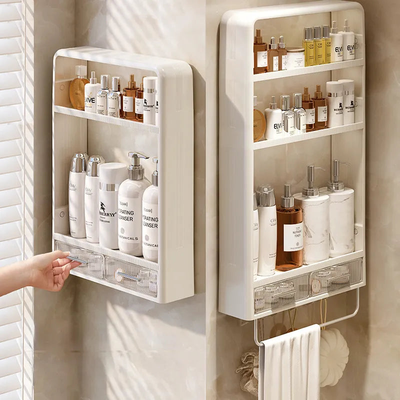 Wall-Mounted Bathroom Organizer Shelf