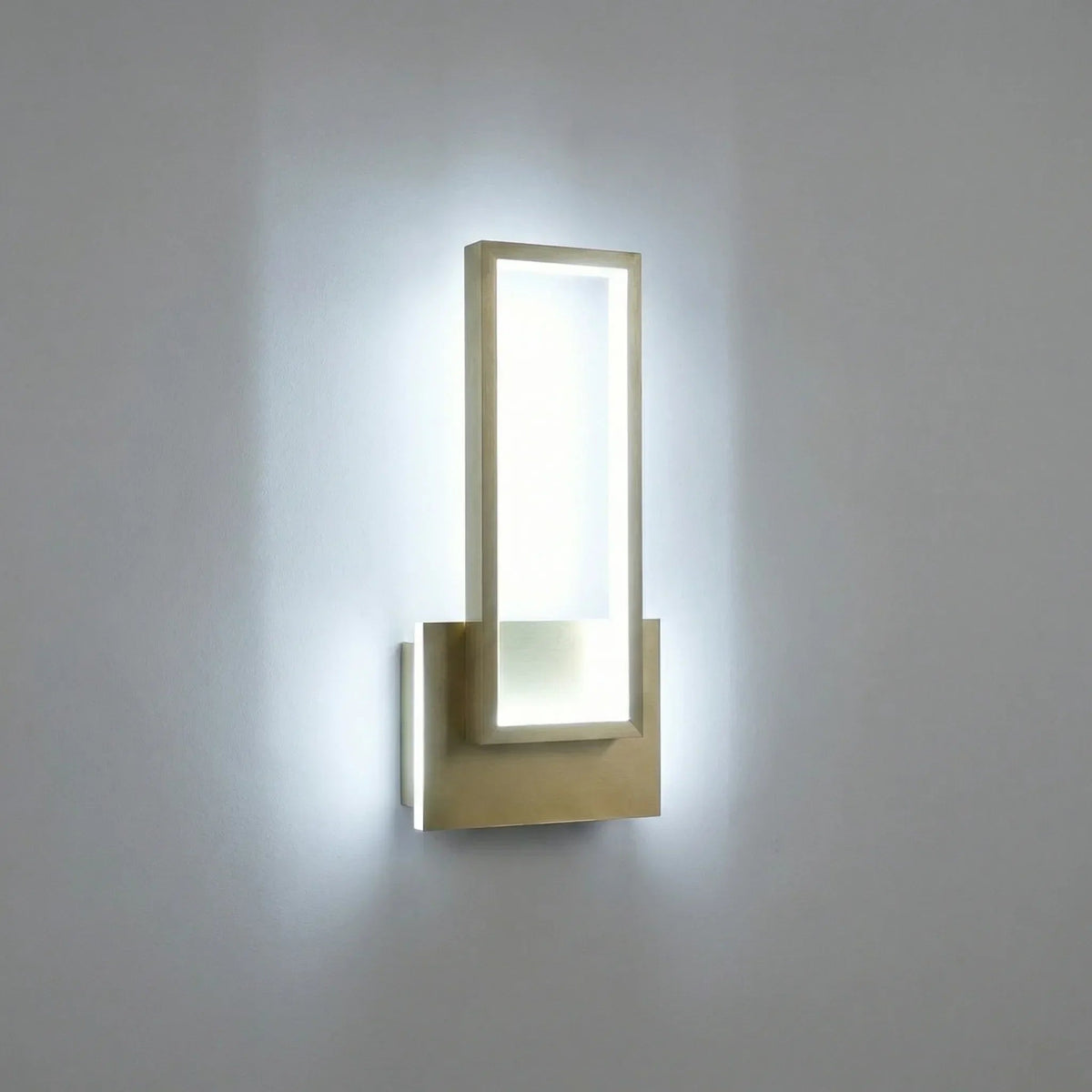 Warm LED Wall Light with Gold Finish – Modern Minimalist Wall Sconce for Bedroom and Living Room