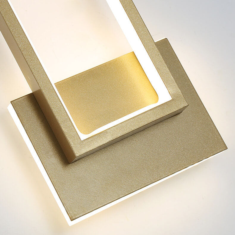 Warm LED Wall Light with Gold Finish – Modern Minimalist Wall Sconce for Bedroom and Living Room