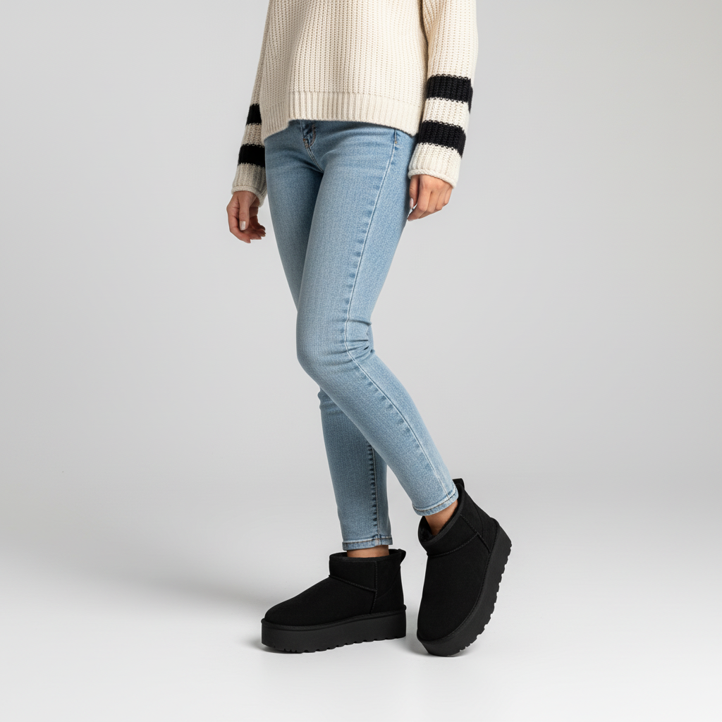 Warm Lined Winter Ankle Boots