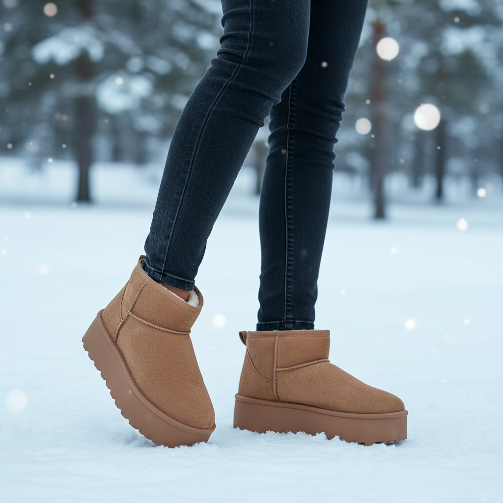 Warm Lined Winter Ankle Boots