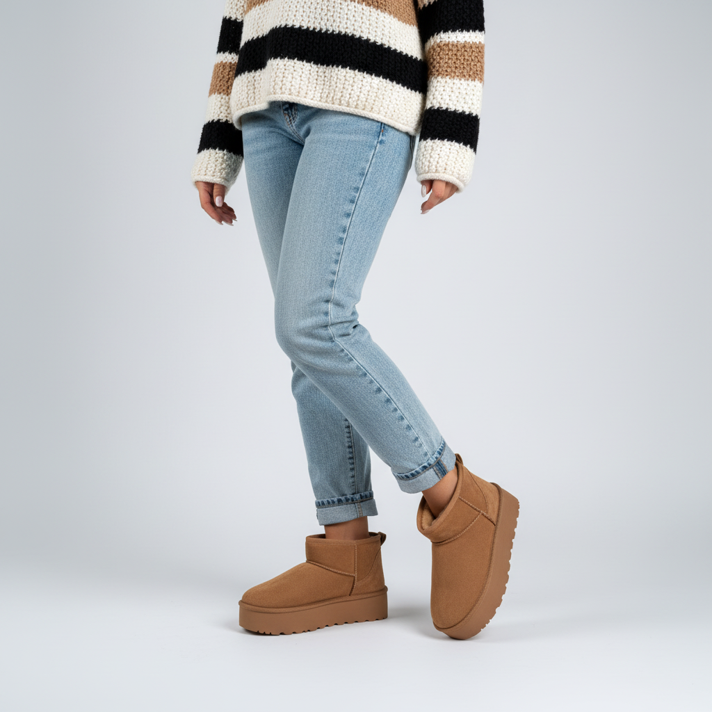 Warm Lined Winter Ankle Boots