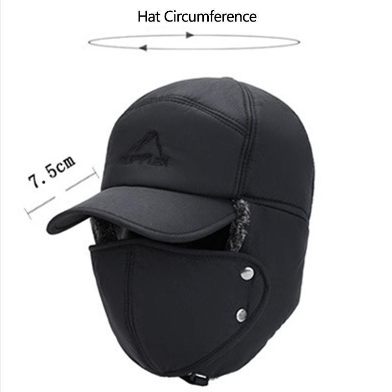 Warm Windproof Hat with Ear Flaps and Face Mask