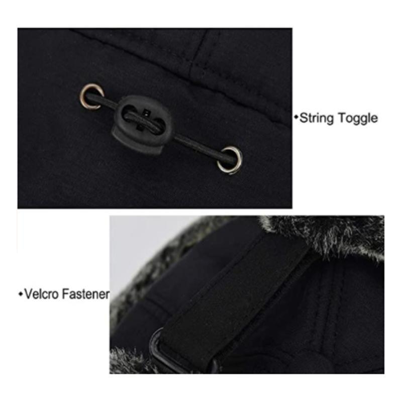 Warm Windproof Hat with Ear Flaps and Face Mask