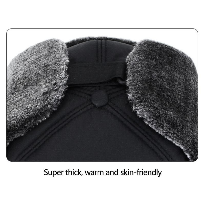 Warm Windproof Hat with Ear Flaps and Face Mask