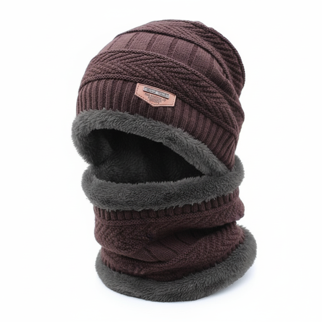 Warm Winter Cap with Face Cover