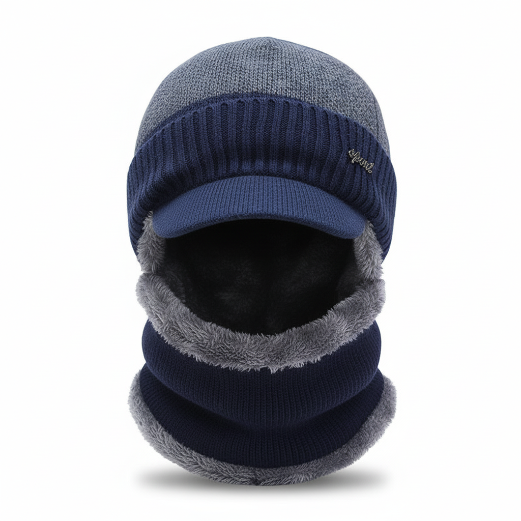 Warm Winter Cap with Face Cover