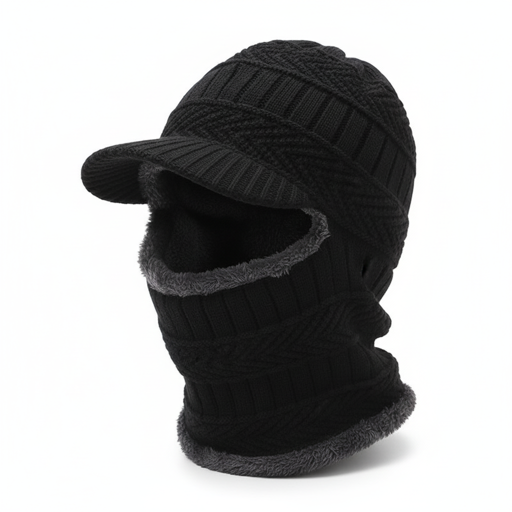 Warm Winter Cap with Face Cover