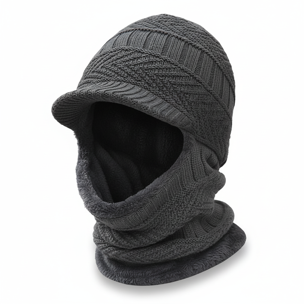 Warm Winter Cap with Face Cover