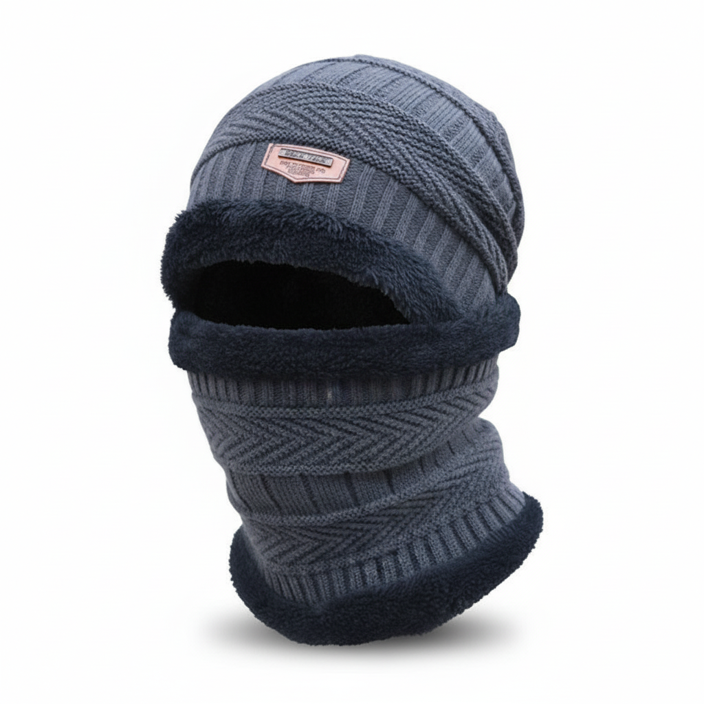 Warm Winter Cap with Face Cover