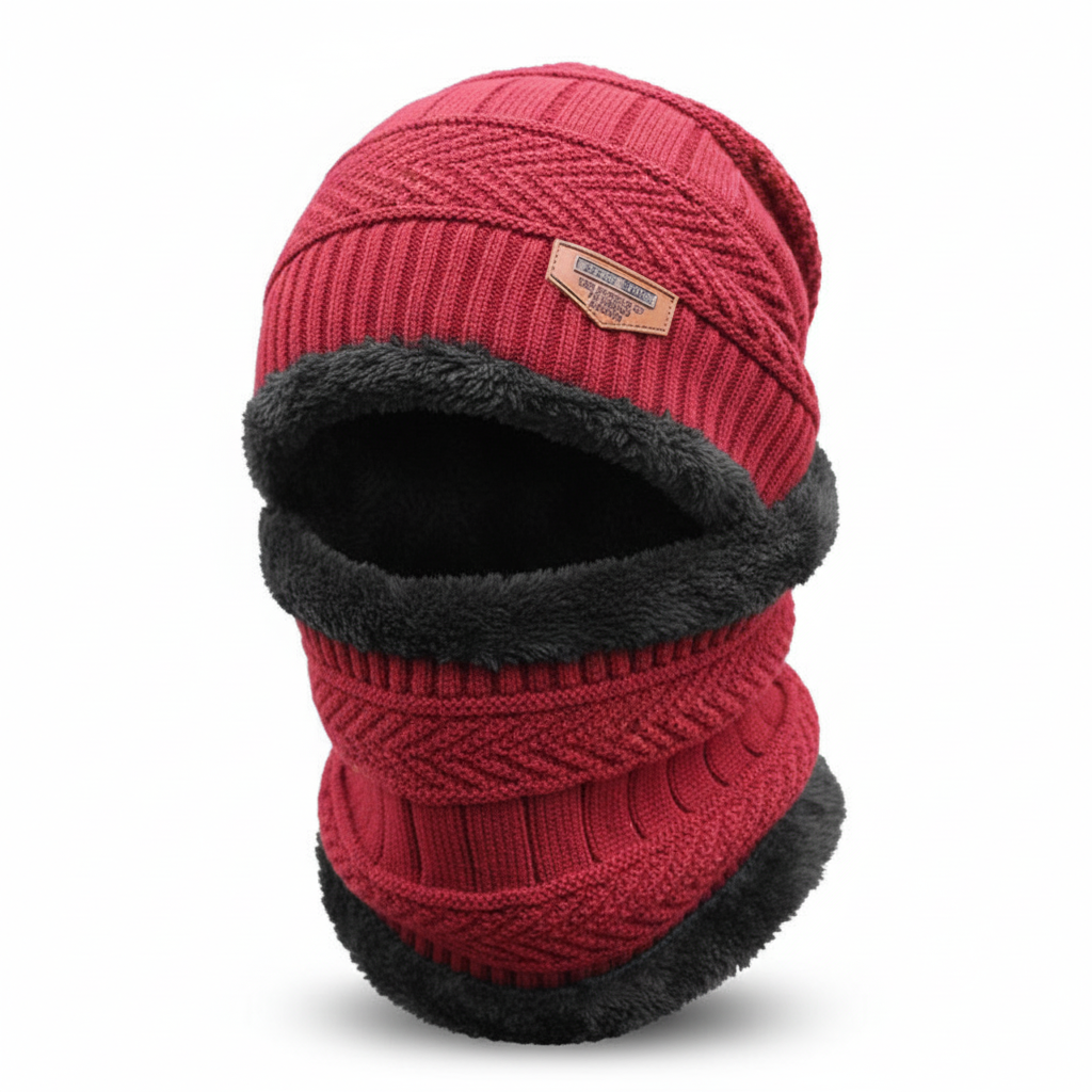 Warm Winter Cap with Face Cover