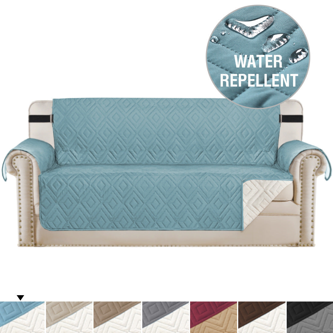 Water-Repellent Non-Slip Reversible Sofa Protector Cover