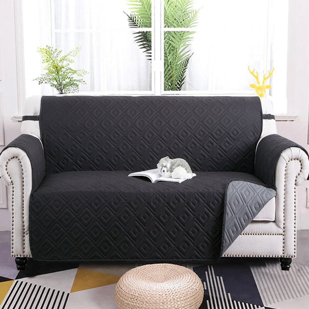 Water-Repellent Non-Slip Reversible Sofa Protector Cover