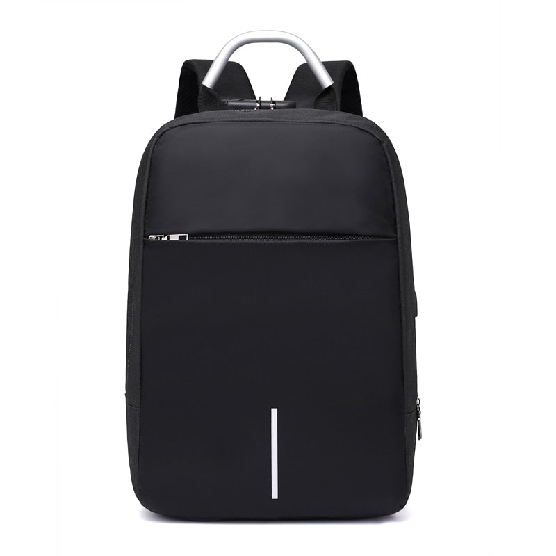 Water-Resistant Anti-Theft Laptop Backpack with Hidden Zipper and USB Charging Port