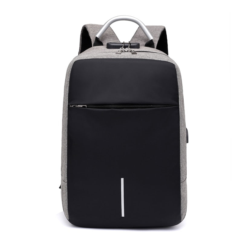 Water-Resistant Anti-Theft Laptop Backpack with Hidden Zipper and USB Charging Port
