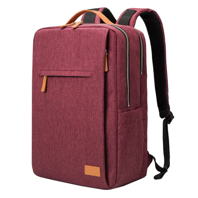 Water-Resistant Laptop Backpack with USB Charging Port for 15.6-Inch Laptops