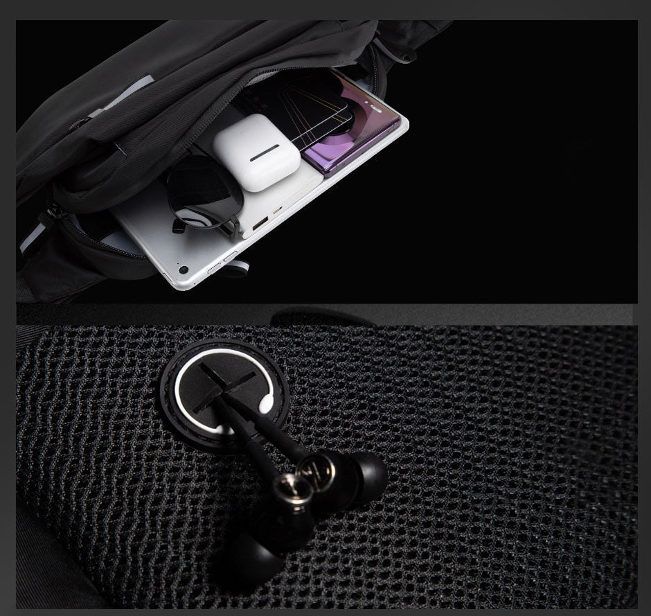 Water-Resistant Unisex Waist Bag with Multiple Pockets for Travel & Sports