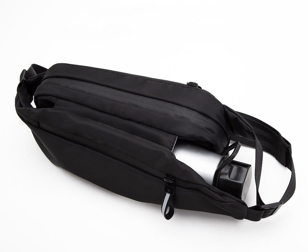 Water-Resistant Unisex Waist Bag with Multiple Pockets for Travel & Sports