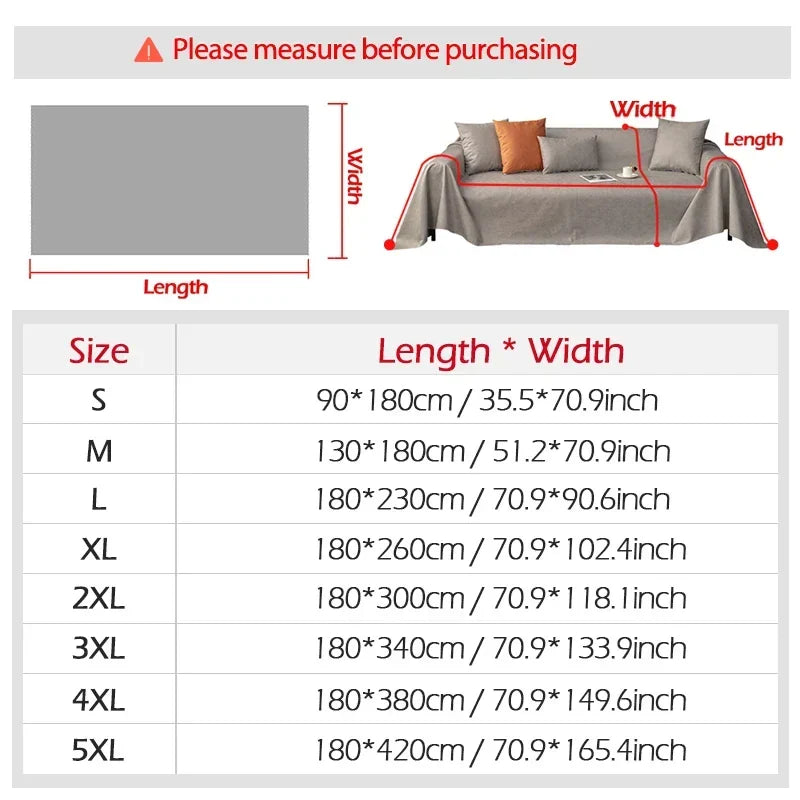 Waterproof and Scratch-Resistant Sofa Cover – Dust Protection and Multifunctional Cover for Sofa, Bed and Living Spaces