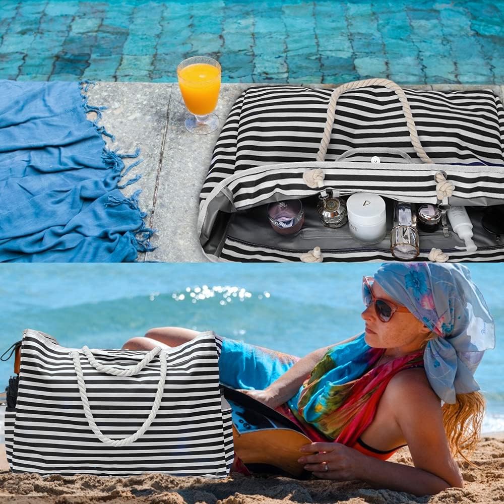 Waterproof Beach Tote with Travel Case